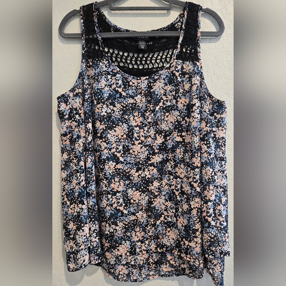 Torrid Crochet Layered Swing Tank - 00X